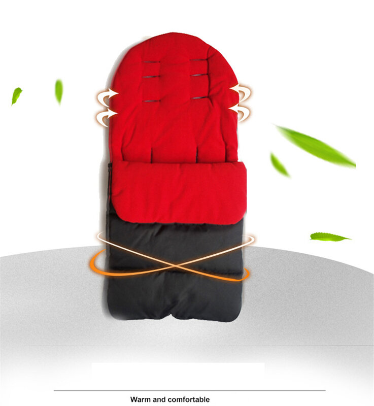 Ветрозащитная теплая универсальная детская коляска, аксессуары, одноцветная переносная коляска для младенцев, спальный мешок, 1 шт.