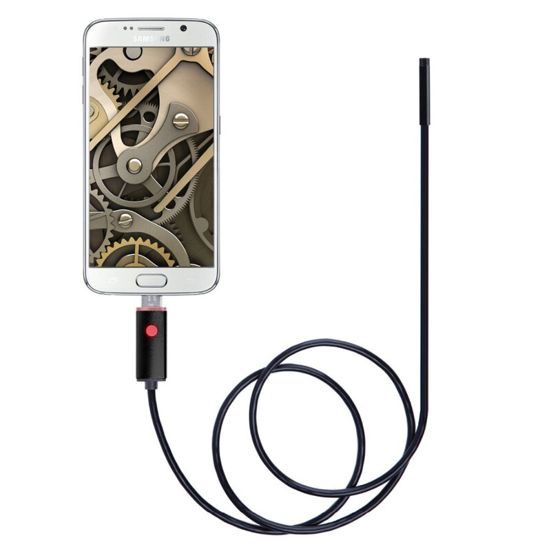 USB Android endoscopio Cámara 1/2/5/10M 7mm lente Flexible serpiente USB tubo de inspección de Android de la PC del teléfono USB boroscopio Cámara
