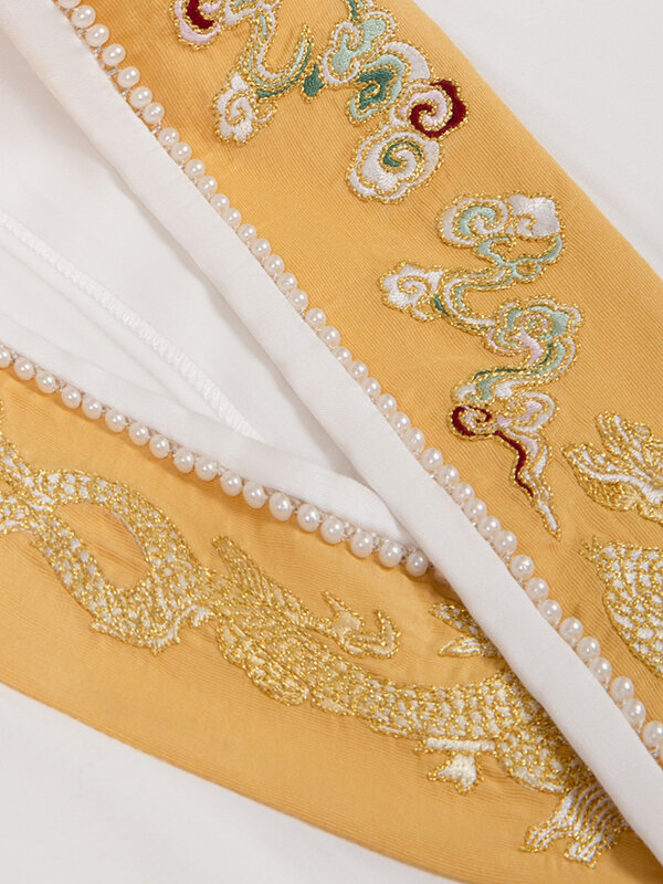 Oryginalne modne ubrania męskie Hanfu dynastia Song round collar suknia ślubna