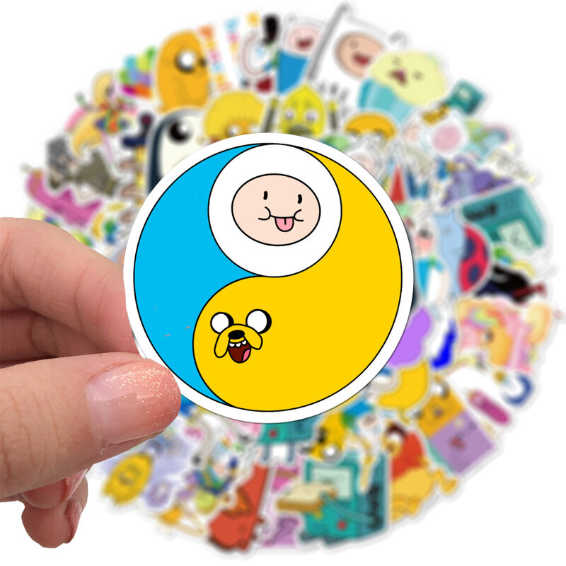 10/50/100pcs Cartoon Adventure Time adesivi impermeabili per ragazze Skateboard valigia chitarra Graffiti adesivo fai da te giocattolo per bambini