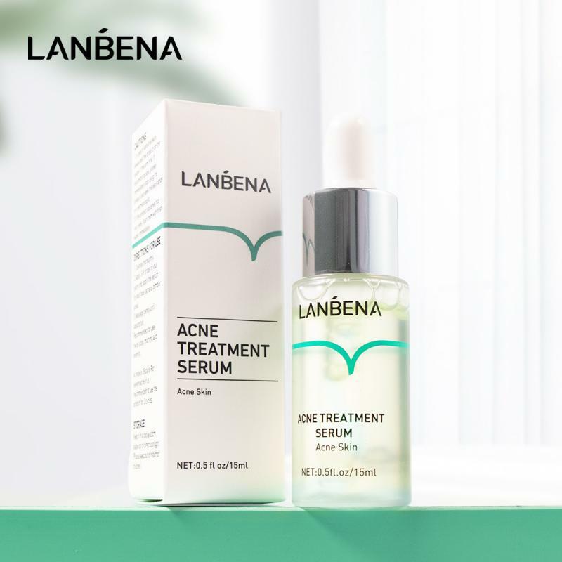 LANBENA – sérum Anti-acné à l'acide salicylique, Essence pour le visage, réparation des boutons, cicatrices, taches foncées, blanchiment de la peau, rétrécissement des Pores, contrôle du sébum