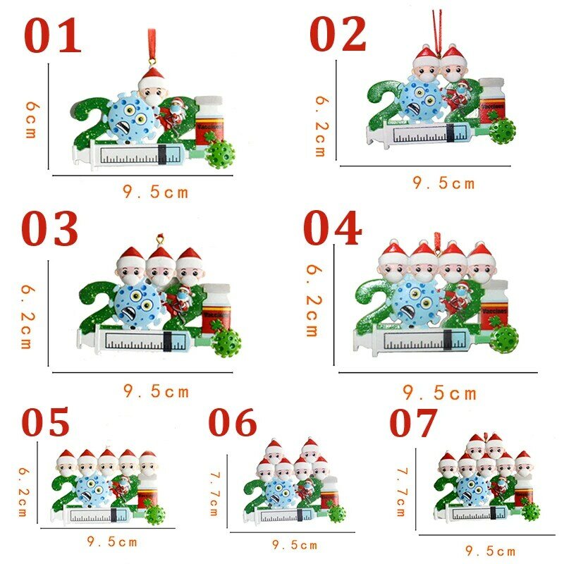 1PC Remembering 2021 Ornament Year Of Quarantine Ornament 2022 Christmas Decoration Gifts For The New Year Natale Xmas Supplies