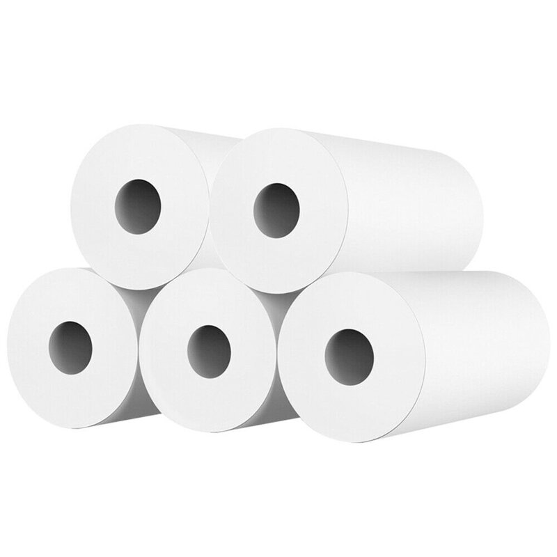 10 rollos de papel térmico blanco para cámara de niños, pulpa de madera, impresión instantánea, pieza de repuesto