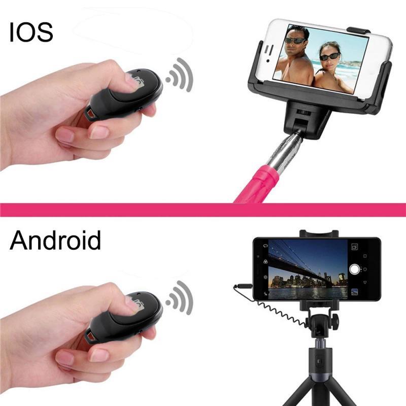 Mini Bluetooth4.0-متوافق مع زر التحكم عن بعد وحدة تحكم لاسلكية Selfie مصراع الكاميرا زر التحكم عن بعد