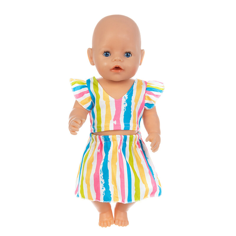 2021 nuova vendita calda misura 18 pollici Baby New Born Doll vestiti accessori linea abiti per regalo di compleanno per bambini