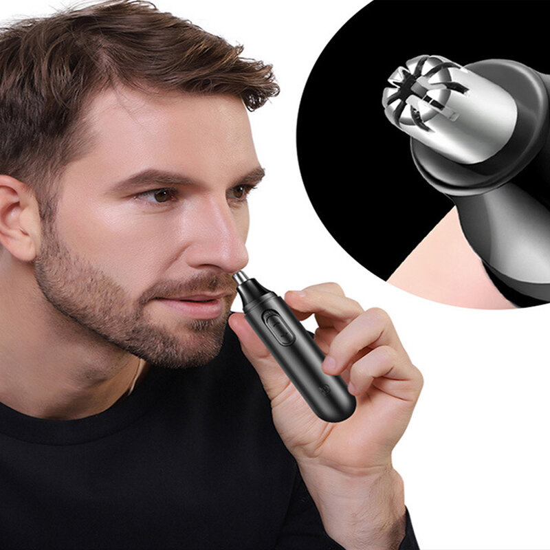 Afeitadora eléctrica recargable para hombres, máquina de afeitar portátil para el cuidado de la cara, afeitadora de nariz y Oreja, limpiador de depilación de seguridad