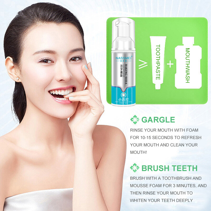 Nassmei-フォーム歯磨き粉,口腔洗浄およびホワイトニング,歯科治療,新鮮な息