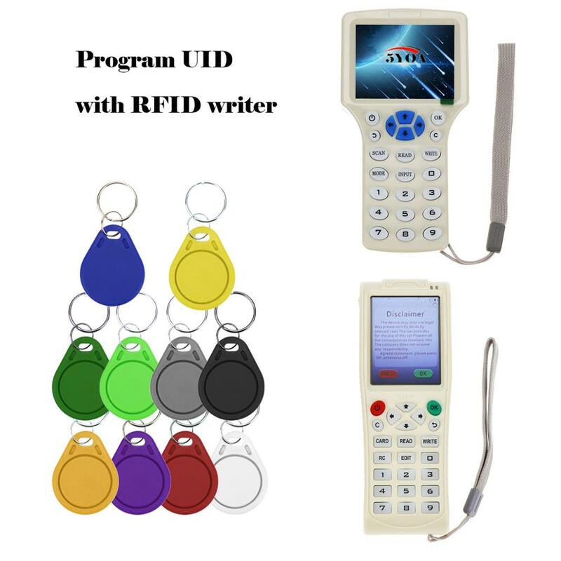 100 pz UID Fob 13.56MHz blocco 0 settore scrivibile IC Card Clone portachiavi intelligenti modificabili tag chiave scheda 1K S50 controllo accessi RFID
