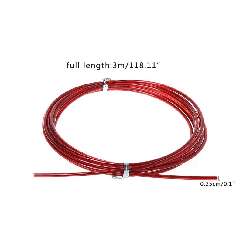 Jump Rope Replacement Cable 2.5mm x for 3meter Steel Wire with Nylon Polymer Coating for Maximum Speed Cable 6 Colors Option