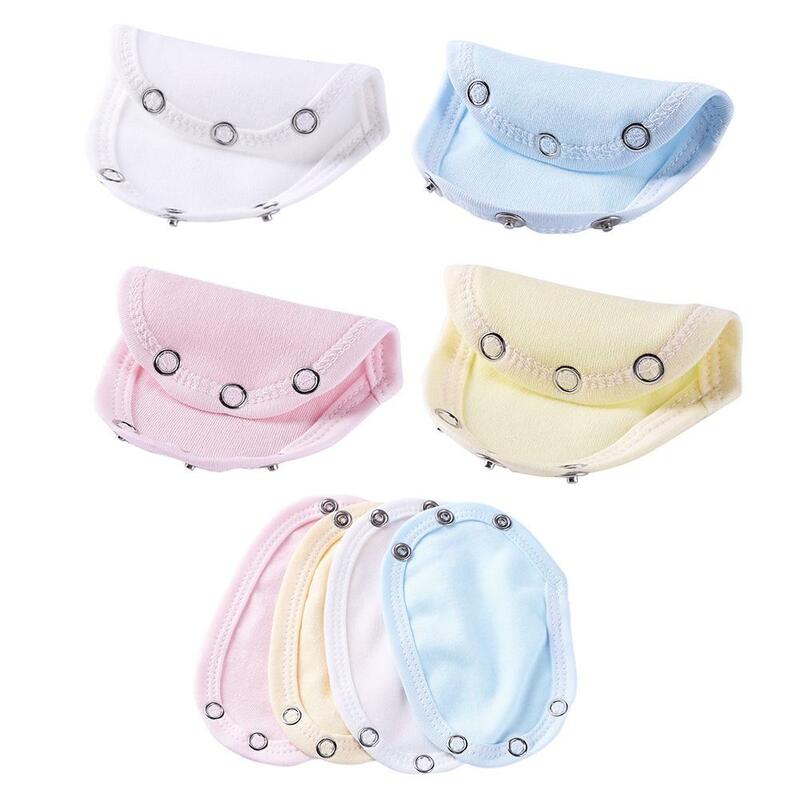 4 pçs/set adorável bebê meninos meninas crianças macacão fralda extensão extensor alongamento sólido macio macacão bodysuit extender