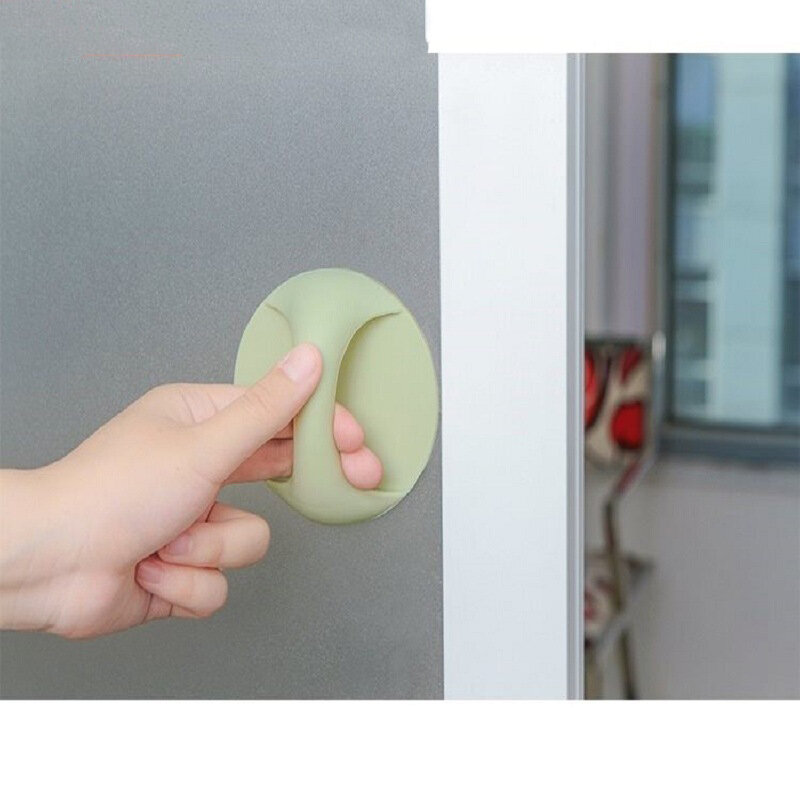 2Pcs/Set Window Handle Paster Cabinet Household Door Handle Auxiliary Simple Multi-purpose Sliding Door Handle Drawer Small Door