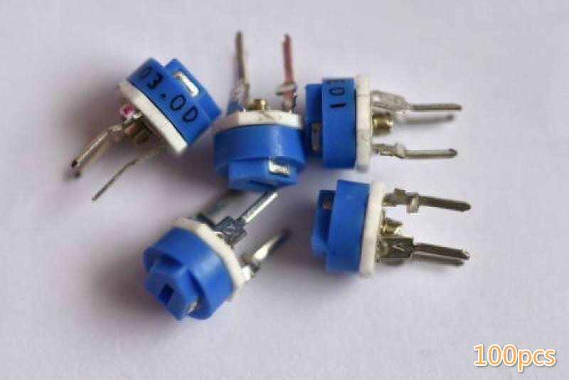 100 Buah RM-065 Kit Resistor Dapat Disesuaikan 500R - 1M Kit Potensiometer