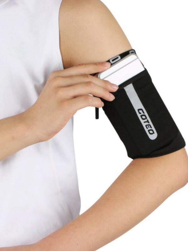 Unisex ao ar livre correndo saco de braço do telefone móvel elástico capa de braço pessoal anti-roubo esportes mão manga saco de pulso reflexivo