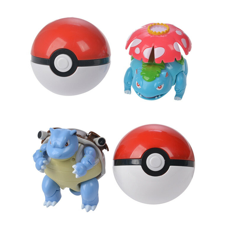 Figura de acción de Pokémon, Bola de elfo, modelo deformable, Mewtwo ash-greninja Pikachu, Anime, regalo para niños pequeños