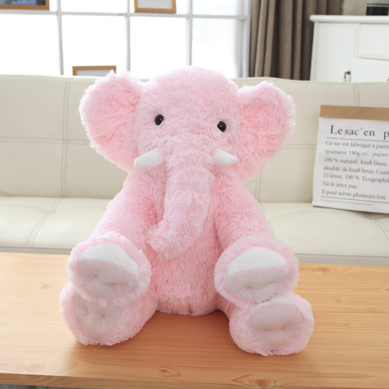 Boneco de pelúcia de elefante, 50cm, brinquedo infantil confortável, presente de aniversário, decoração para casa