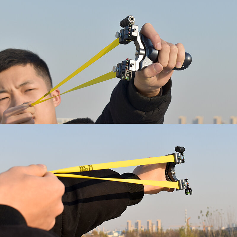 Рогатка полимерная для охоты, профессиональная высокоточная Вращающаяся головка лазера, аксессуары для стрельбы на открытом воздухе