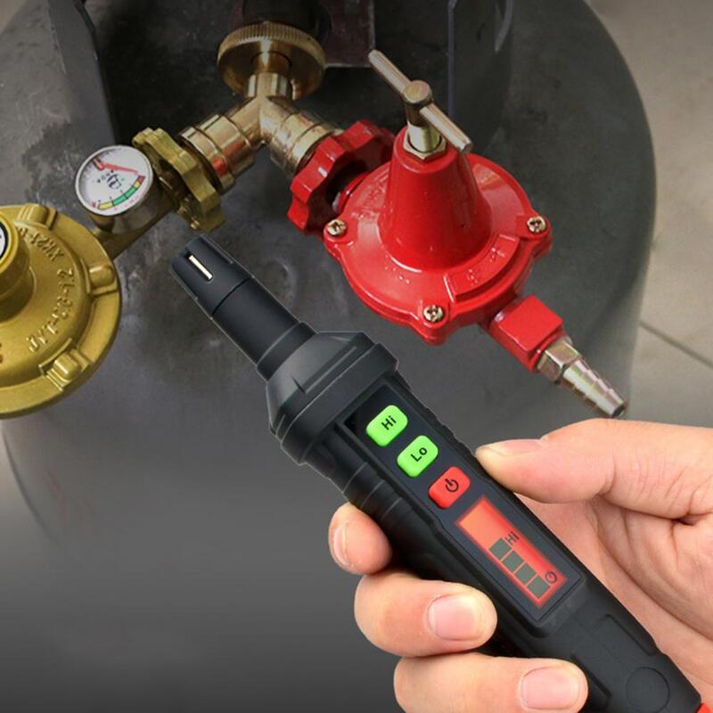 Alat Pendeteksi Kebocoran Bentuk Pena Mudah Dioperasikan ABS Alat Uji Kebocoran Gas Profesional untuk Alarm Gas Mudah Terbakar Dapur