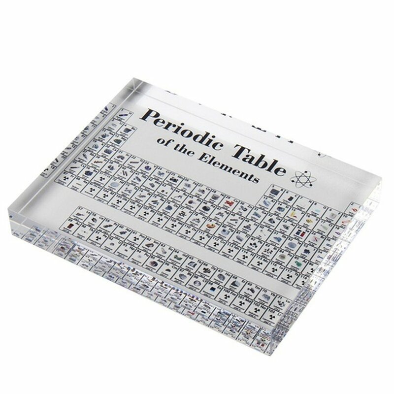 Tabla Periódica de 85 dígitos para el elemento, adornos para el elemento, edición de colector, tabla periódica química de cristal