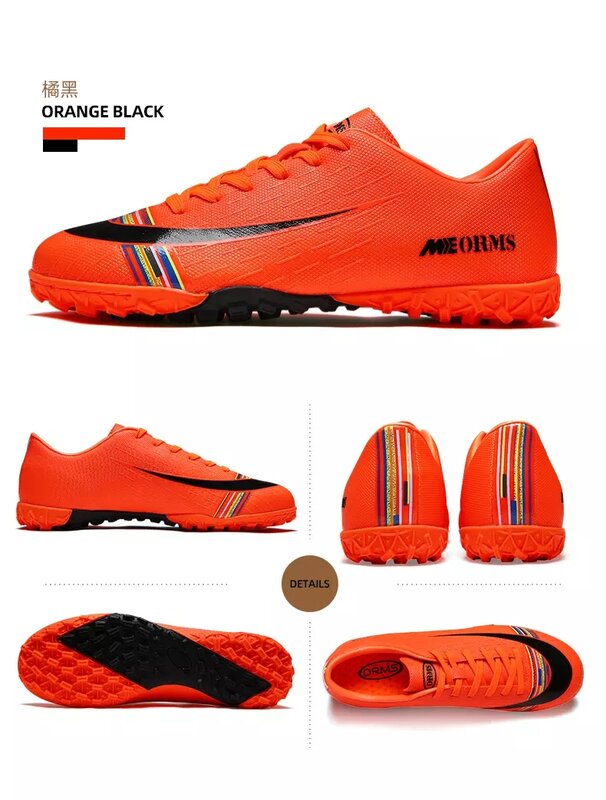 2021 novo couro de alta tornozelo botas de futebol de treinamento tênis de futebol sapatos futsal