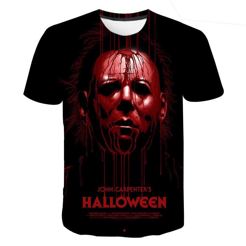T-Shirt d'halloween en polyester pour hommes, haut Design humoristique, avec Michael Myers, Jason Freddy, 1978