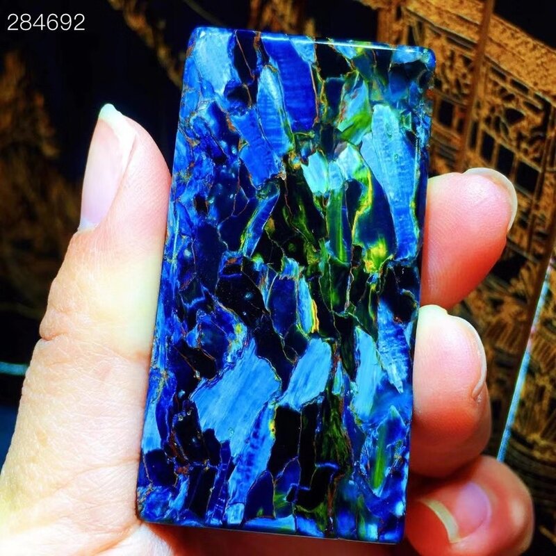 Genuino blu naturale Pietersite Chatoyant ciondolo goccia d'acqua 56.6x29.3x6.8mm namia donne Rare Cat Eye gioielli di moda AAAAAA