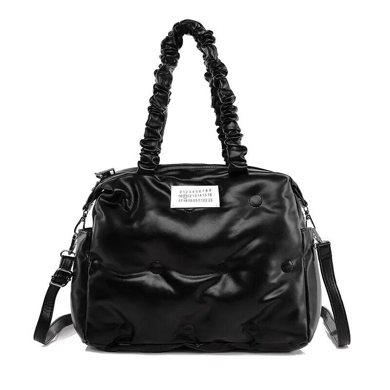 Новинка, модная роскошная сумка из искусственной кожи, вместительная хлопковая дамская сумка на плечо, Дамская дизайнерская сумочка 2021, жен...