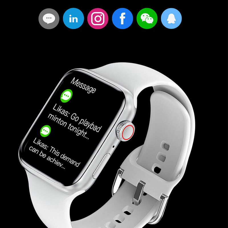 Oryginalny inteligentny zegarek dla mężczyzny kobiety 1.69 calowy zegarek serii 7 z Logo IWO 13 Smartwatch kompatybilny z iOS telefony z androidem