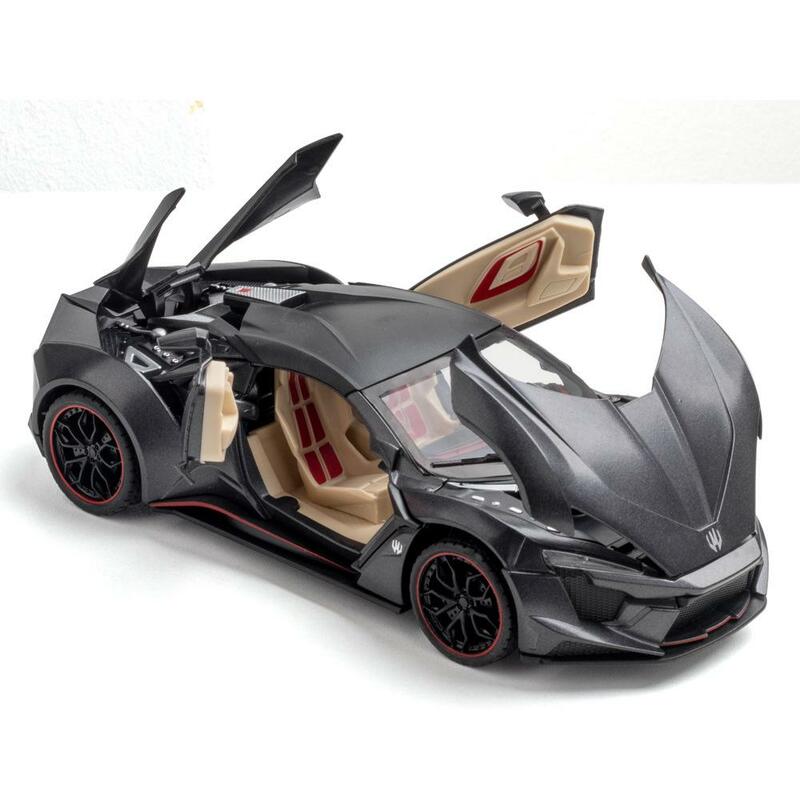 1/24 Legering Sportwagen Model Speelgoed Pull Back Geluid Licht Speelgoed Voertuig Voor Kinderen Kids Gift
