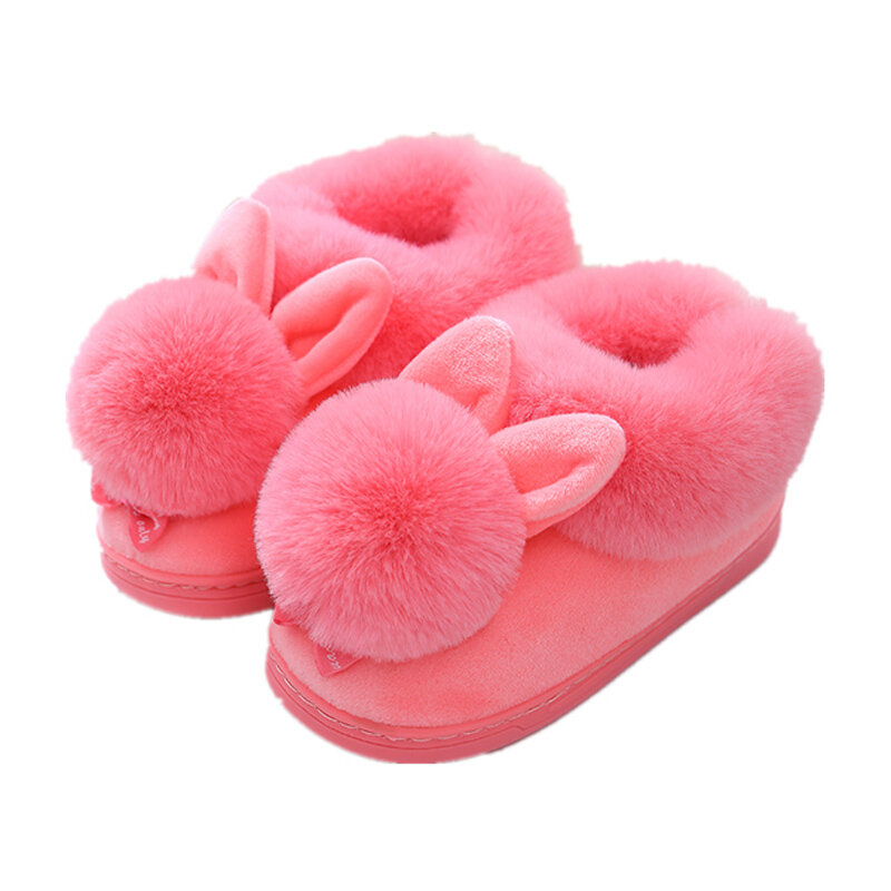 Baby Cute Cartoon Rabbit Slipper Children Boys Girls Winter Slippers Kids Indoor Warm Fur Shoes Child Home Floor Footwear