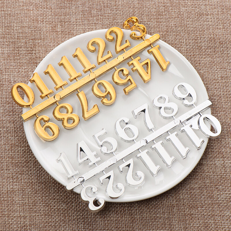 1 세트 DIY 디지털 교체 가제트 DIY 수리 복원 고대 석영 시계 부품 아라비아 숫자 벨 액세서리 숫자