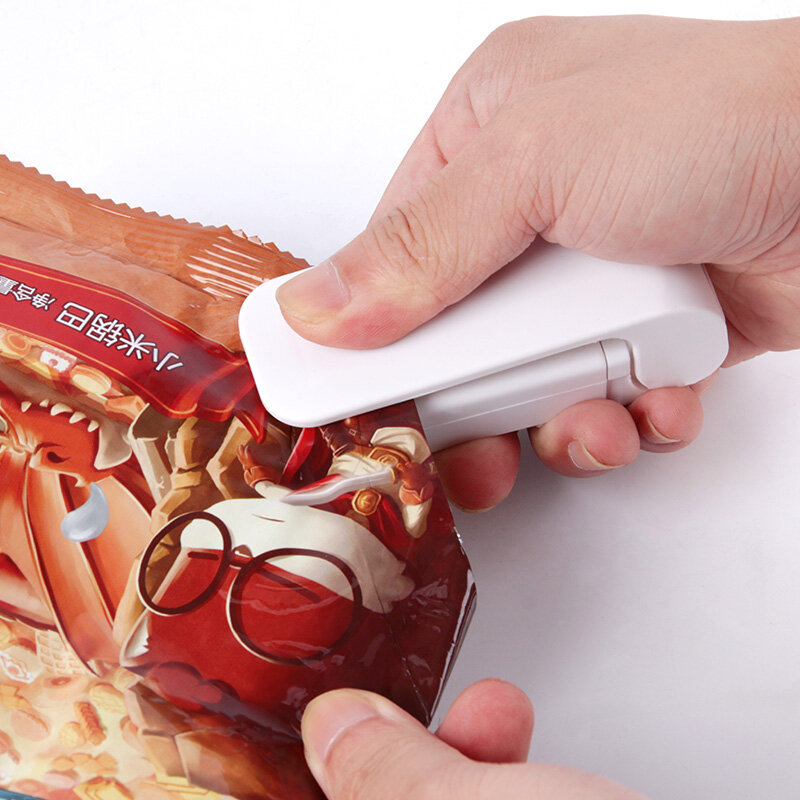 KBAYBO Tas Penyegel Mini Portabel Klip Penyegel Panas Tas Penyimpanan Kemasan Plastik Mesin Penyegel Makanan Mini dengan Magnet