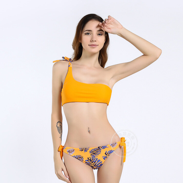 2020 neue Split Gedruckt Bikini Europäischen und Amerikanischen Sexy Hot Cross-Grenze Badeanzüge Frauen Bikini Badeanzüge Großhandel