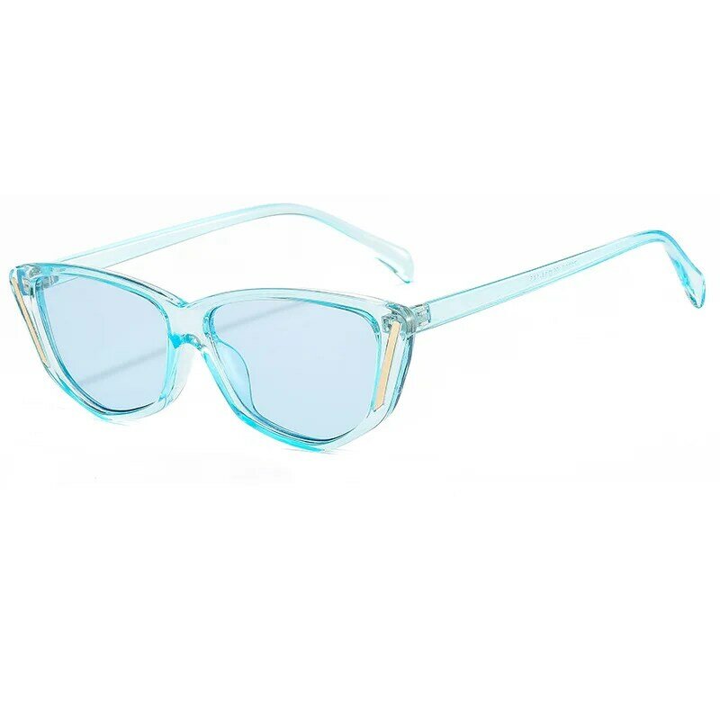 Gafas De Sol – lunettes De soleil yeux De chat pour hommes et femmes, Vintage, imprimé léopard, personnalisé, petite monture assortie, Street, UV400