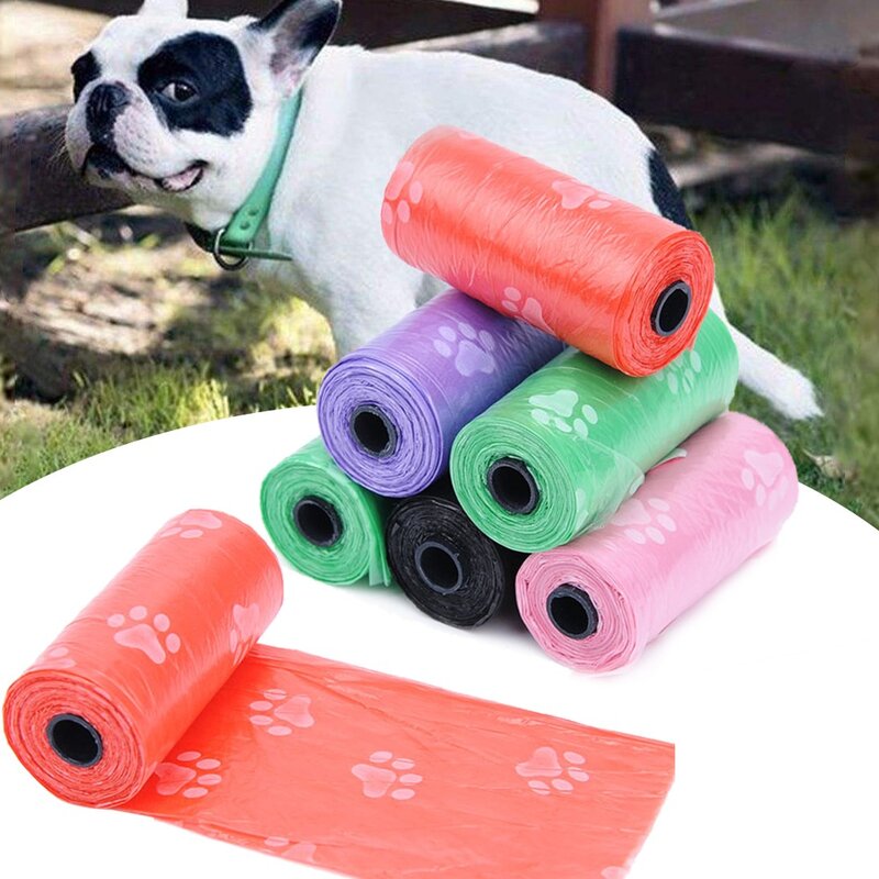 Pet Dog Poop Bags Dispenser Collector Scoop Holder Puppy Cat Bag Rolls Outdoor Clean Pets Supplies