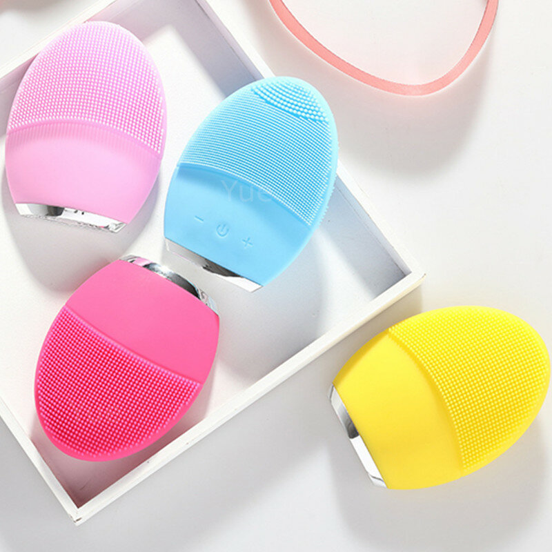 USB Lade Silikon Gesichts Reinigung Pinsel Sonic Gesichts Poren Mitesser Reiniger Massage Pinsel Hautpflege Werkzeug Wasserdichte 30#
