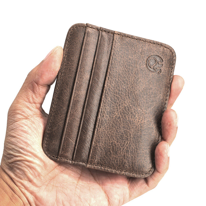 Prawdziwej skóry na kartę kredytowa, dowód osobisty portfel z saszetką na karty mężczyźni kobiety torebka etui na pieniądze prawo jazdy pokrywa pokrowiec na kartę ze skóry wołowej NR161