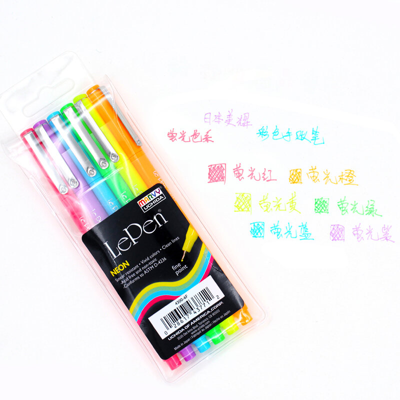Marvy 4300 Kleurrijke Naald Pen Set Waterbasis Inkt Anime Schets Tekening Schilderen Pen Fine liner Pigma Art Student School kantoor