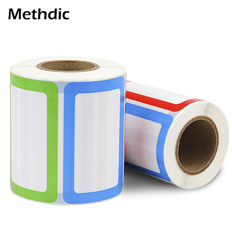 250/ roll metdic adesivo colorato nome tag 5 colori adesivi per etichette etichette scrivibili grazie etichetta adesivi per etichette carini