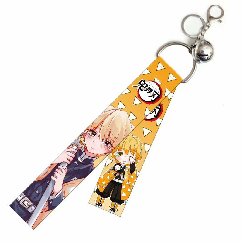 Tanjirou – porte-clé avec clochette, Collection Anime Nezuko Kochou Shinobu, porte-clé suspendu à une lanière, tueur de démons