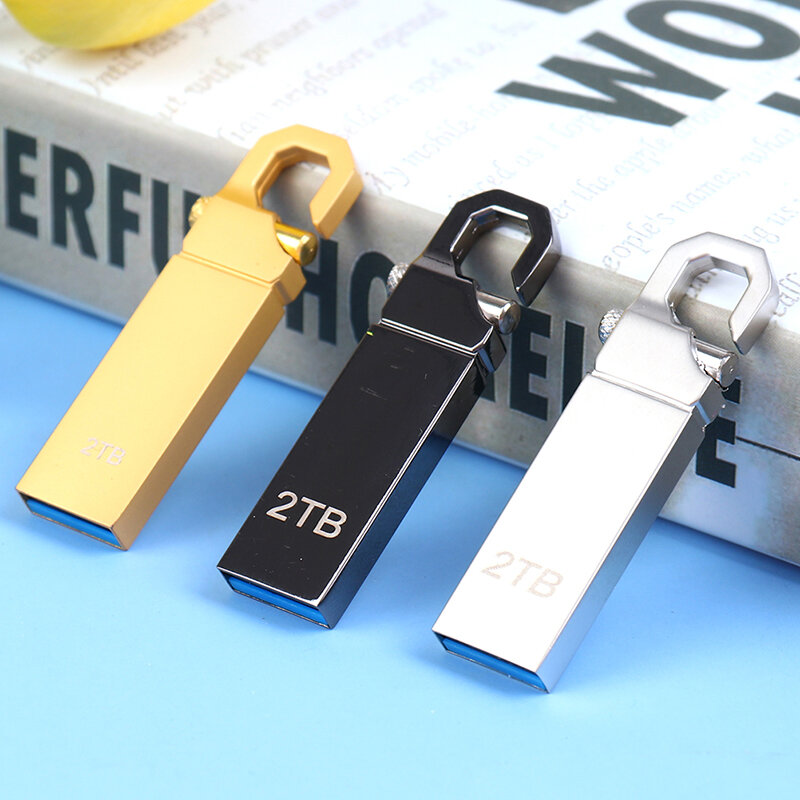 고속 USB 플래시 드라이브 32GB-2 테라바이트 USB 3.0 펜 플래시 드라이브, 펜드라이브 U 디스크 외부 저장 메모리 스틱 자동차 키 체인 데코