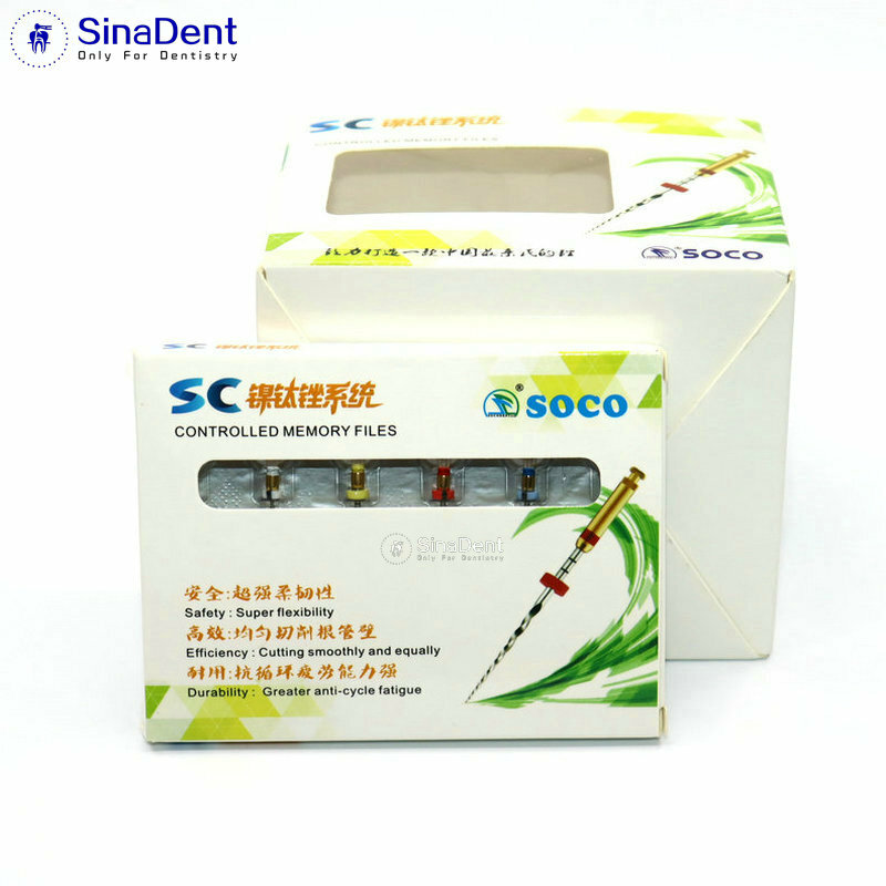 Dentystyczne pliki obrotowe pliki SOCO 21mm 25mm System plików SC Pro Niti różne zielone opakowanie pliki kanałów korzeniowych stomatologia