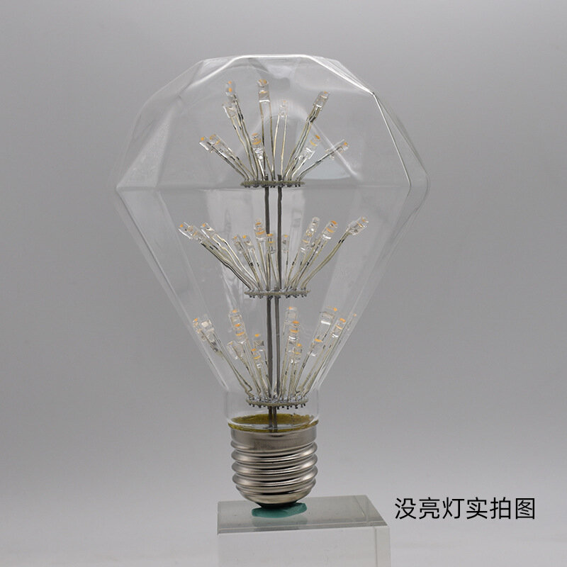 Filamento de árvore de vidro com lâmpada e27 3w led retrô vintage com filamento de árvore exclusivo