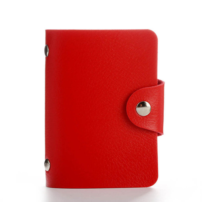 24 Cards Slim PU Leather ID Credit Card Holder Pocket Case Purse Wallet Hold Up Men's Card Cover Business Card Bag Travel Wallet
