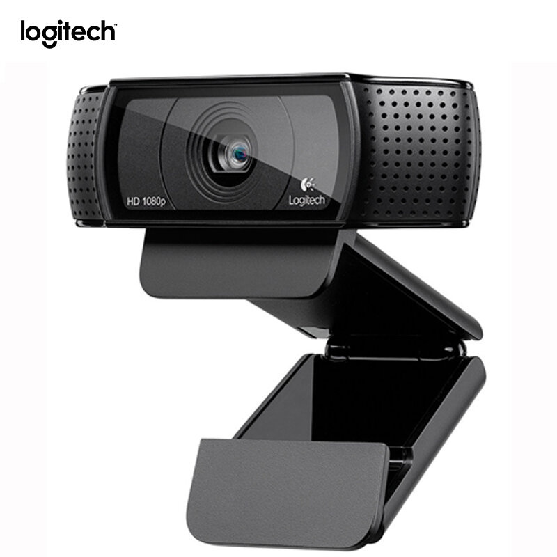 Веб-камера Logitech C920 Pro HD Smart 1080p, Широкоформатная веб-камера для видеозвонков в Skype, Usb-камера 15 МП, веб-камера