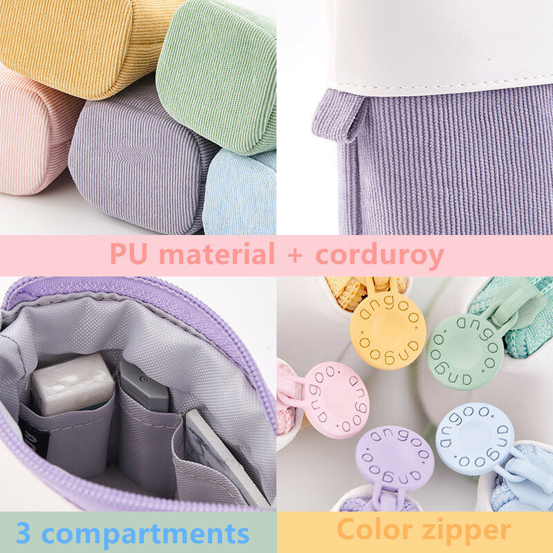 Creative Retractable pencil case office school stationery Storage bag Kawaii DIY Pencil cases cute pen holder gifts for kid bag