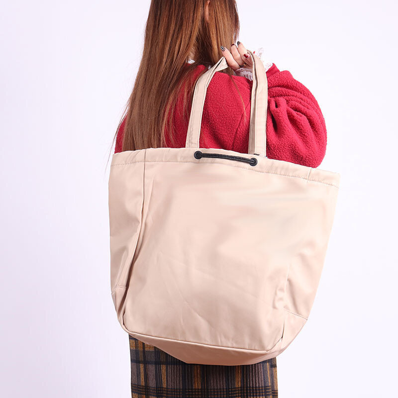 Холщовые сумки-тоуты для женщин, простые вместительные повседневные водонепроницаемые тканевые мешки для девочек, бежевая школьная сумка ...