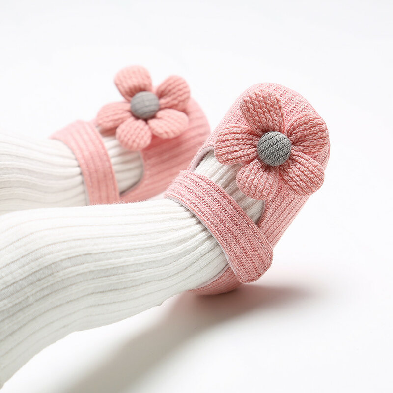 Zapatos de cuna para bebés y niños recién nacidos, calzado de algodón con gancho de flores, corcho suave, 6 colores + diadema, primavera de 0 a 18 meses, 2021