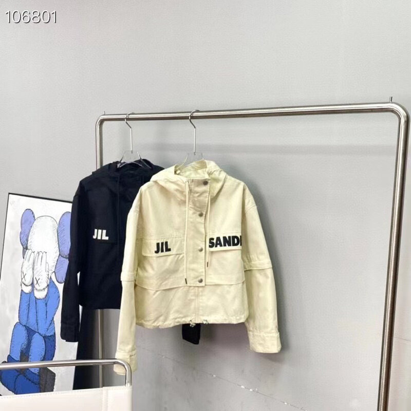 JIL Sander 2021 Jaket Penahan Angin Baru Awal Musim Gugur Jaket Mode Buka Tarik Dapat Dilepas