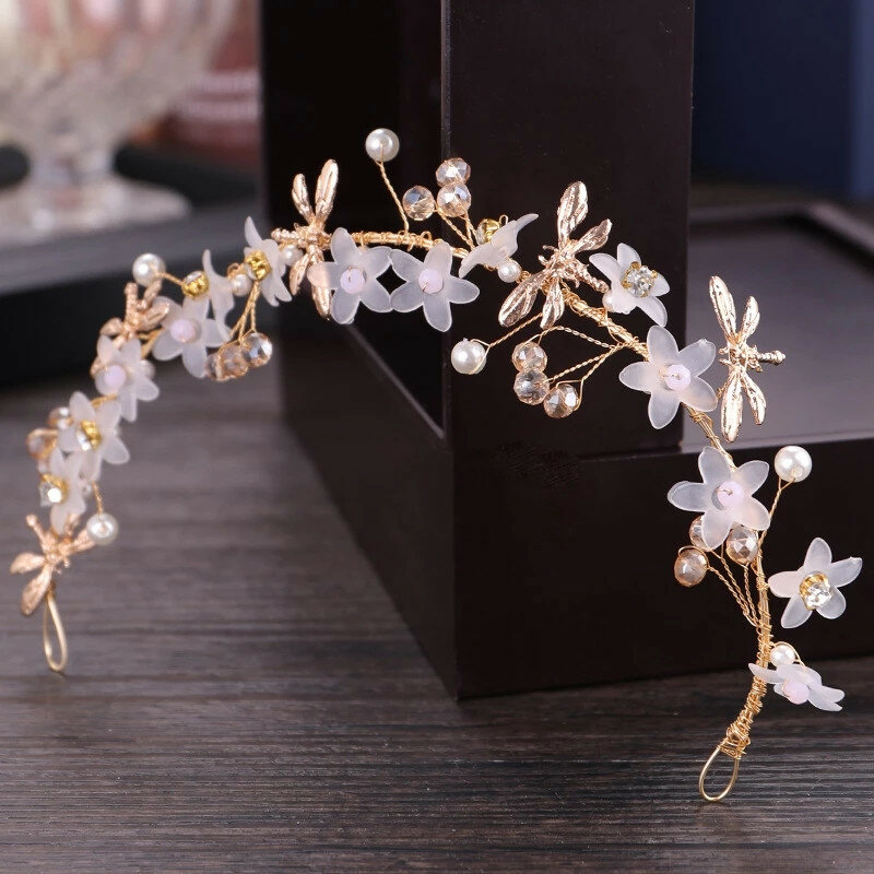 Hair Band  Headdress  White Flowers  Exquisite Flowers Hairband Bridal Jewelry Is Also Suitable For Children's Performances
