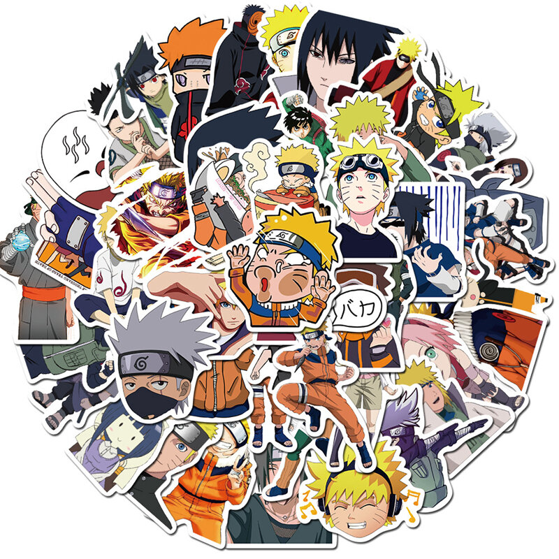 10/30/50 Stks/pak Cartoon Naruto Anime Stickers Waterdicht Skateboard Motorfiets Gitaar Bagage Laptop Fiets Sticker Kinderen Speelgoed